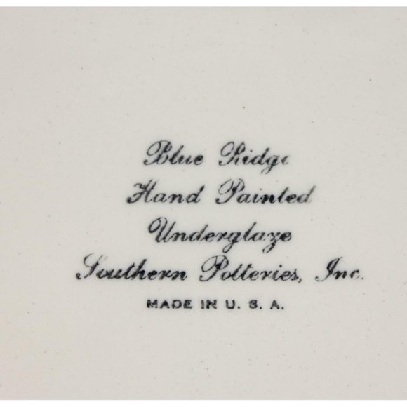 Blue Ridge Southern Potteries Handpainted Red Apple 9" Serving Bowl Beaded Edge - Picture 3 of 9